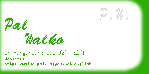 pal walko business card